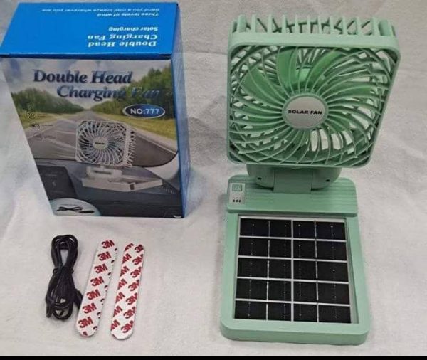HEAD SOLAR AND RECHARGEABLE FAN